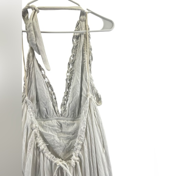 Free People Norina White Halter Boho Maxi Dress Size S - Picture 9 of 16